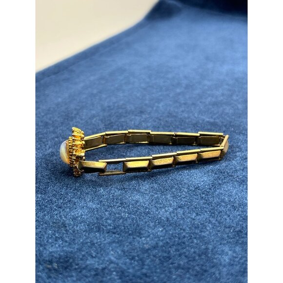 Vintage Gold Opal & Diamond Bracelet - Picture 2 of 8